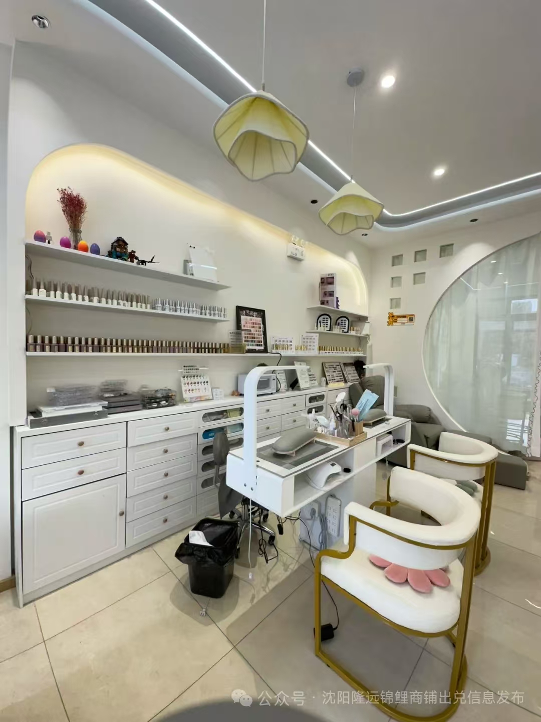 Manicure station inside the salon